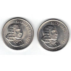 SOUTH AFRICA 1996 95 x OLD 50c PIECECS ENGLISH AND AFRIKAANS